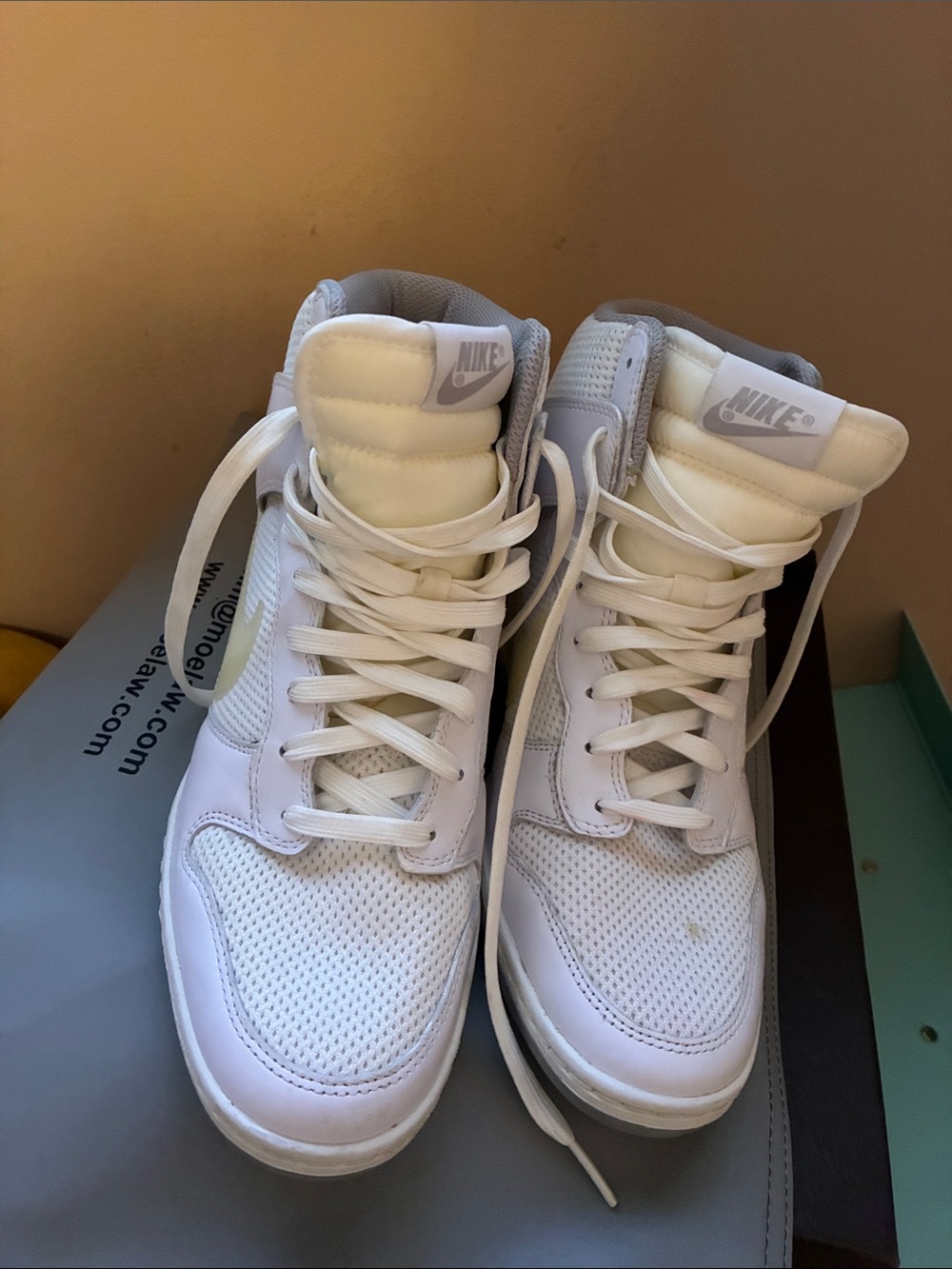 Nike White High-Top Athletic Sneakers